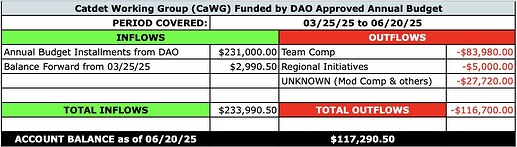 CaWG Full WG Cash Flow