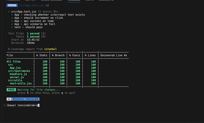 frontend test