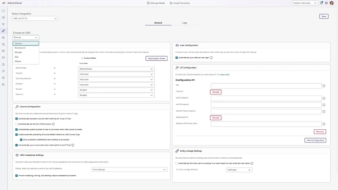 LMS Integration Pages Will See Interface Updates With Enhanced Configuration Control