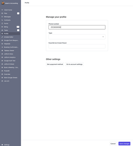 profile manager CU