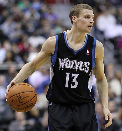 Luke Ridnour in action as an NBA point guard during his prime