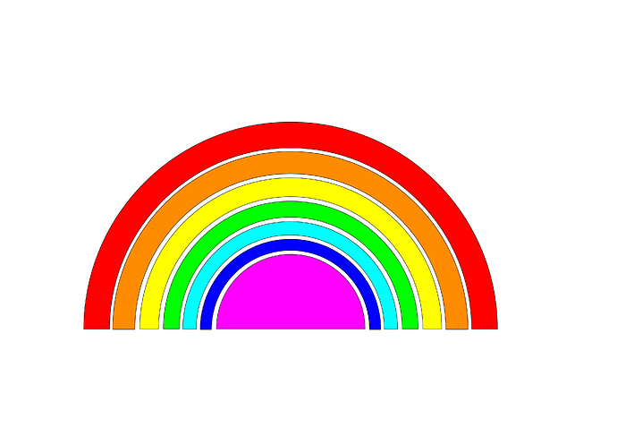 wood rainbow components