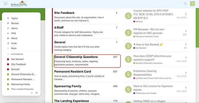 Settlement.Org Discussion Forum Categories Page