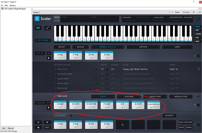 Chord search 2 extensions