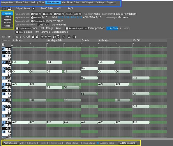 RC  and Midi Mutator Tabs