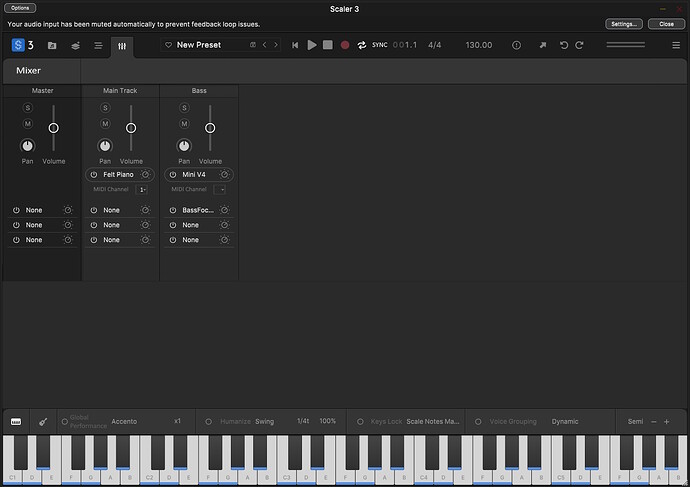 Mixer Tab