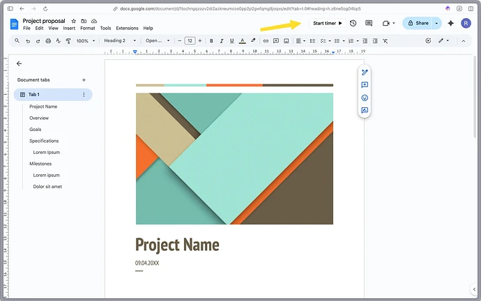 Google Docs Browser Extension Button