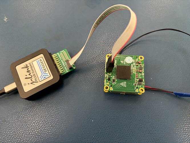 JLink attached to J9.