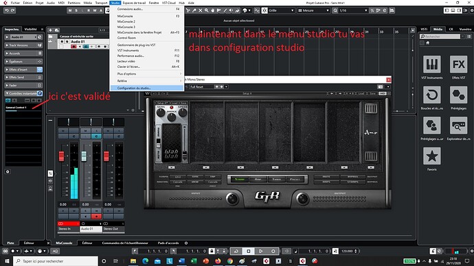 4 parametrer la configuration studio
