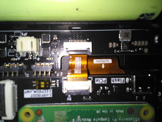 PCI ribbon close-up, upside-down because my camera decided it must be