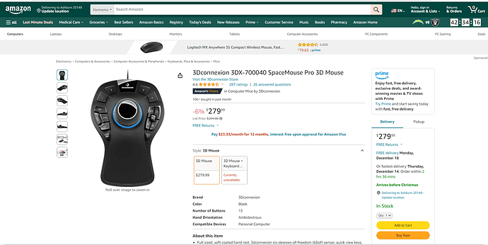 3D Connexion Space Mouse