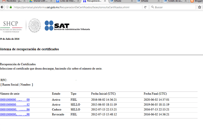 recuperar cer