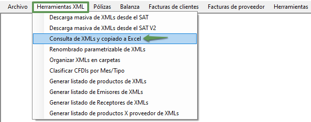 CONSULTA XML Y COPIADO A EXCE