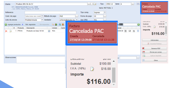cancelada sin aceptación