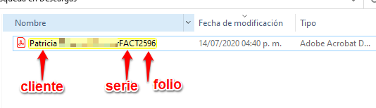 nombre archivo
