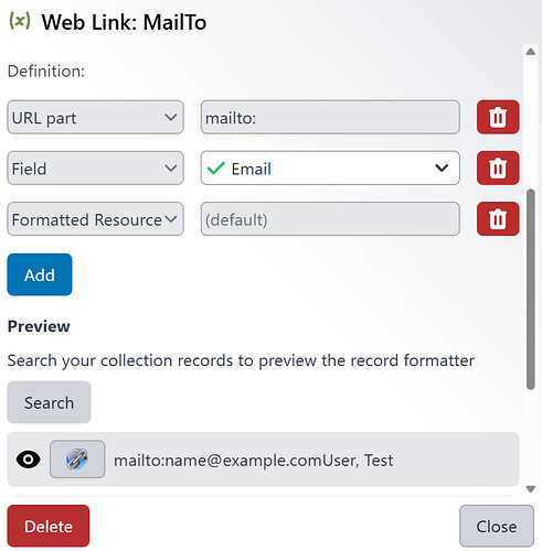 Formatted resource