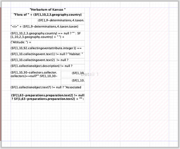 Example label with two columns