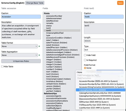 Field with no format assigned yet