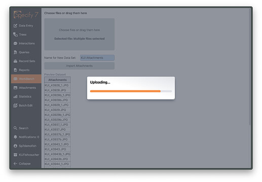 Uploading attachments