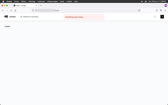 cockpit - Finder module error - plugin GROUPS