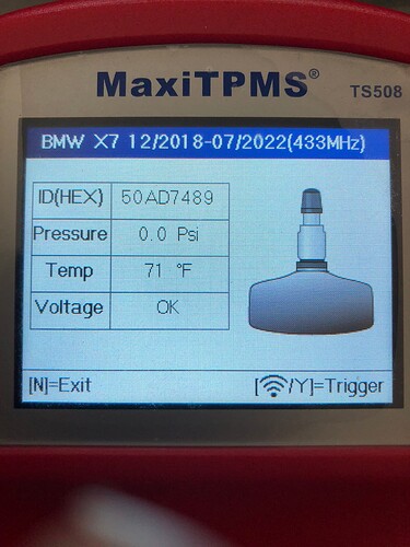 Autel TS508 BMW X7