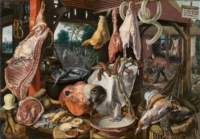 A_Meat_Stall_with_the_Holy_Family_Giving_Alms_-Pieter_Aertsen-_Google_Cultural_Institute