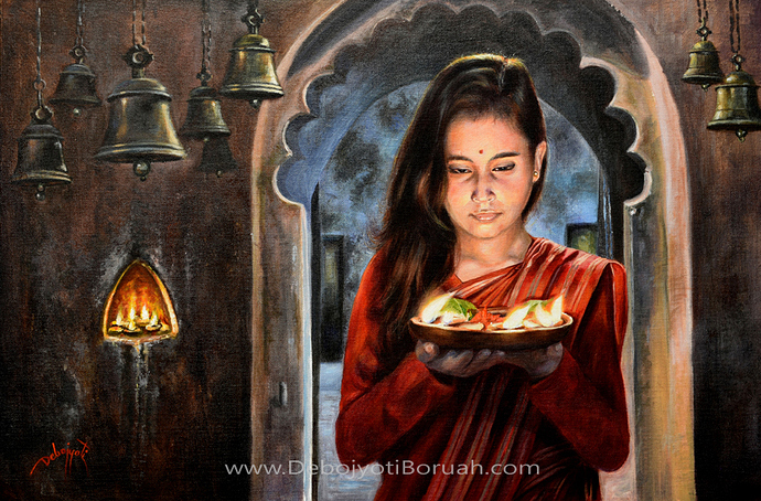 Girl%20with%20Lamp%2030%20x%2020%20Acrylic%20Painting%20by%20Debojyoti%20Boruah%20copy