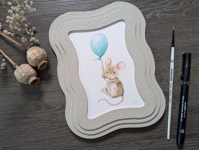 Anne Wijkamp muis met ballon