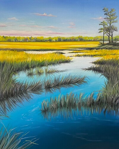 8 x 10 finished pastel landscape