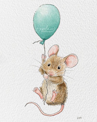 muis met ballon Anne Wijkamp wm