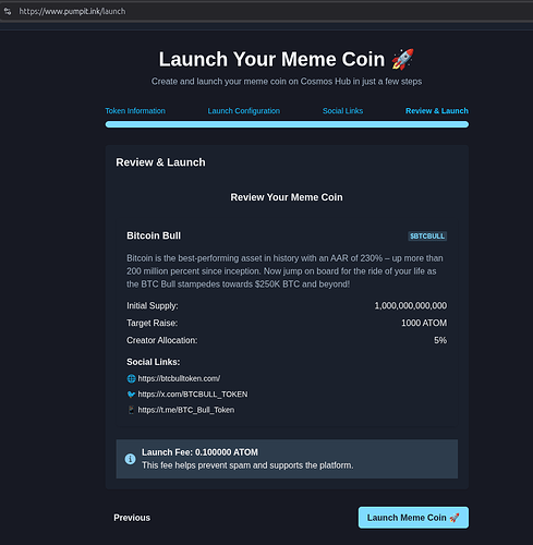 launch token