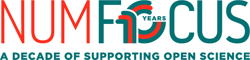 NumFOCUS 10 year anniversary logo