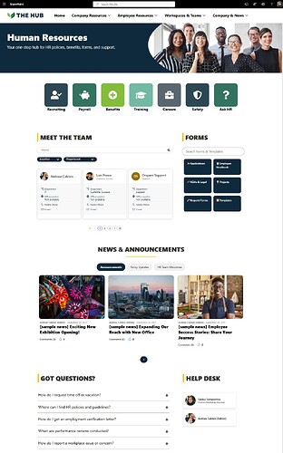 Department Page (HR Landing)