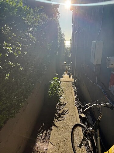 Concrete side walk is already Zone 0 compliant