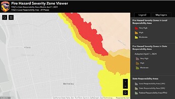CalFire Proposed High Severity Zones