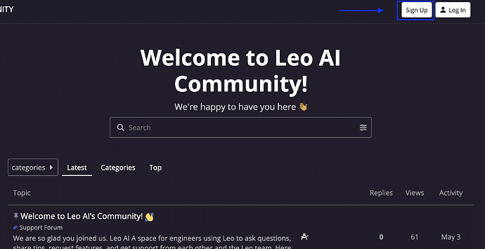 sign up