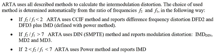 custom IMD method selection