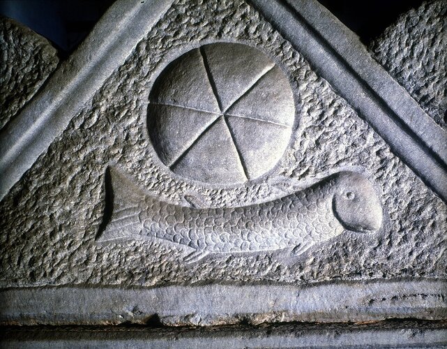 Roman_-Ictus_fish_Christian_symbol_2nd_century-_(MeisterDrucke-972563)