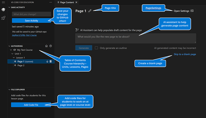 Content Editing User Interface