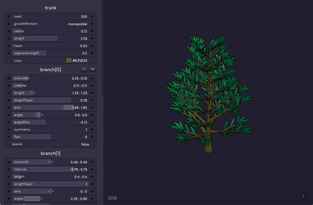 Three.js-based tree growth simulator - Showcase - three.js forum