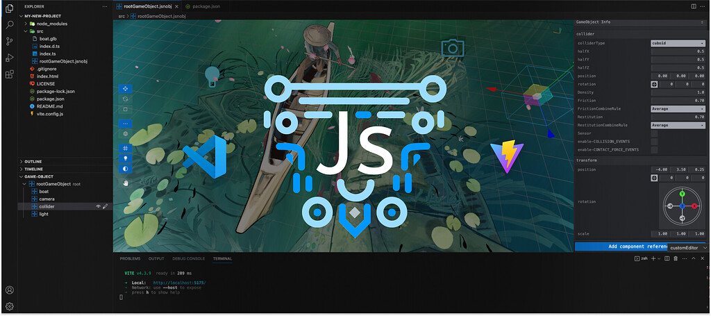 jsngin (A JS game engine inside VSCode) - Showcase - three.js forum
