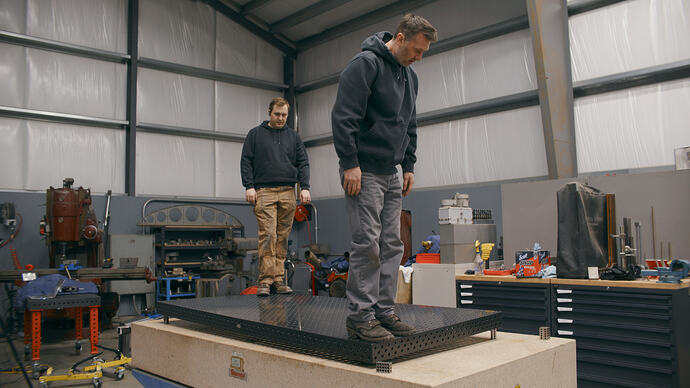 Standing On The Siegmund 16mm Table To Test Flex