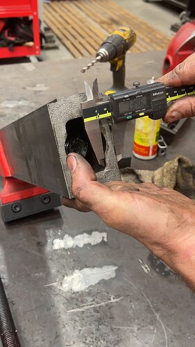 Measuring The Wall Thickness Of The Fireball 510 Hardtail Vise 13MM