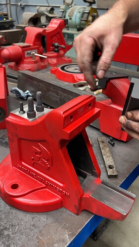 Fireball Hardtail Vise Has Machinced Grooves For the Jaws To Sit On