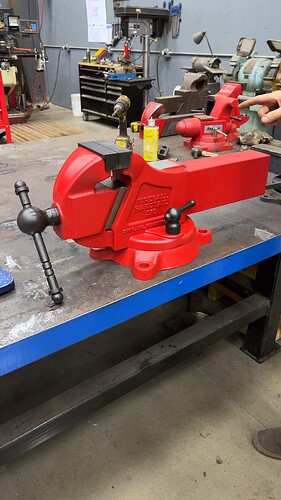 Fireball Tool 510 Hardtail Vise Now On Top Of Steel Table