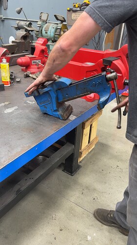 Record No. 6 Vise Dynamic Jaw Being Seperated