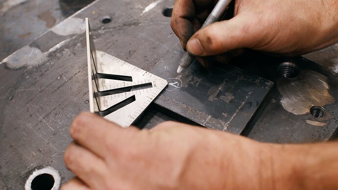 Marking 1 Inch From The Edge From The Fireball Miter Square