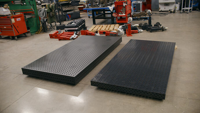 The Fireball Standard Duty Fixture Table Next To The Siegmund 16mm Table