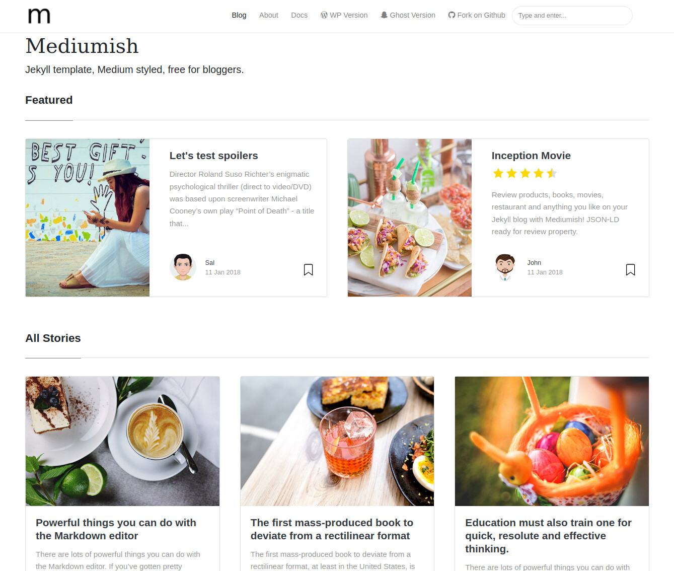 Mediumish theme