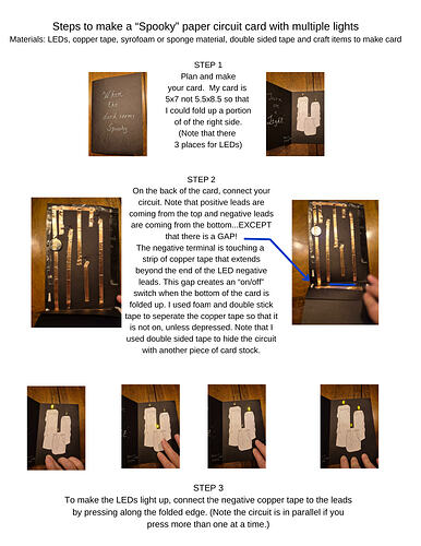 Steps to make a paper circuit